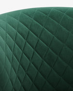 DUHOME wheeling velvet slipper chair green details