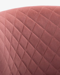 DUHOME pink velvet slipper chair details