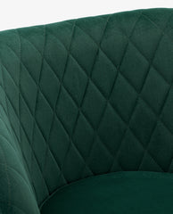 DUHOME Branson modern glam accent chairs dark green details