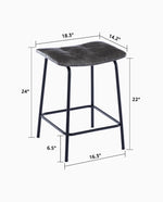 24" Grapevine Saddle Counter Stools Set of 2