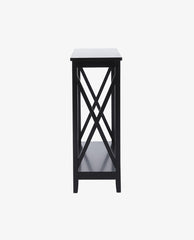 natural wood console table