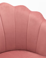 Los Angeles Seashell Accent Chair with velvet material
