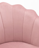 duhome scalloped velvet accent chair