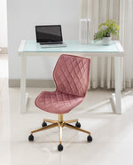 DUHOME gray armless desk chair pink