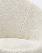 DUHOME San Antonio furry papasan chair white details