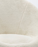 DUHOME San Antonio furry papasan chair white details