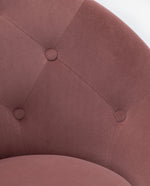 DUHOME Mystic tufted papasan chair pink details