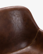 DUHOME leather task chair yellowish brown details