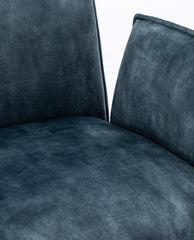 DUHOME dining room chairs with arms blue details