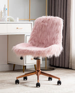 DUHOME fluffy chair desk