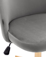 DUHOME desk chair grey velvet