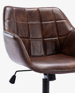 DUHOME brown leather chair desk dark brown online shopping