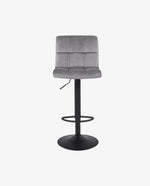 DUHOME green velvet bar stools set of 2 grey display