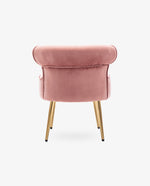 DUHOME small upholstered accent chair pink back view