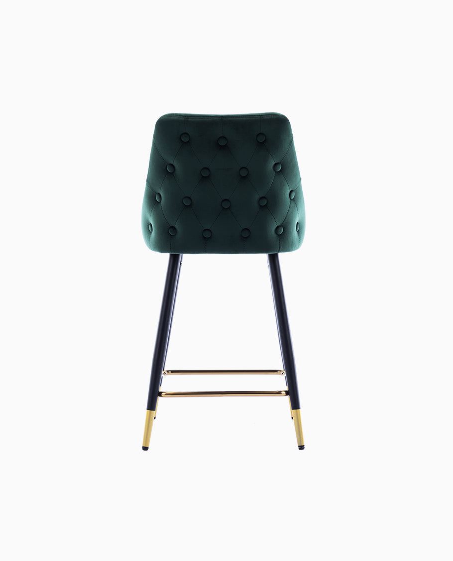 thumbnail image 2 of Topeakmart Counter Height Bar Stools Set Of 2 – 24" Seat Height, Upholstered Backrest, 34" Overall Height, Black, MPN: TMo7pa000201 2 of 6