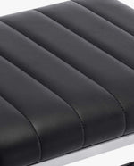 Macon Channel-Tufted Faux Leather X Bench