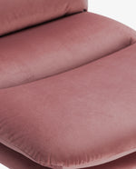 DUHOME upholstered rolling desk chair pink details