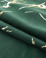 DUHOME small ottoman coffee table dark green details