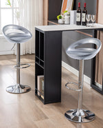 DUHOME swivel bar stools set of 2 silver