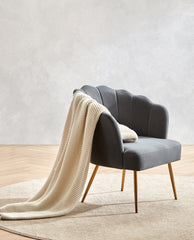 Sacramento Lotus Velvet Accent Chair