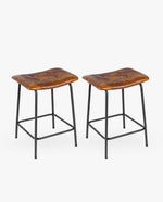 24" Grapevine Saddle Counter Stools Set of 2