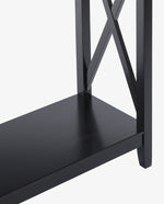black wood console table