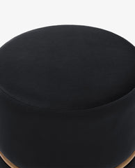 DUHOME round pink velvet ottoman