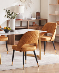 Quilting Back Dining Chairs Set of 2