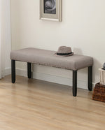 Oakland Faux Linen Upholstered Bench