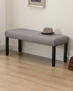 Oakland Faux Linen Upholstered Bench