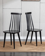 Cortez Farmhouse Wood Dining Chairs Set of 2