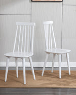 Cortez Farmhouse Wood Dining Chairs Set of 2