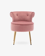 DUHOME small upholstered accent chair pink front view