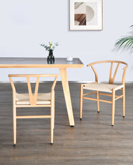 Estes Park Scandi-Style Wishbone Metal Chairs Set of 2