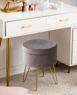 Savannah Round Storage Vanity Stool