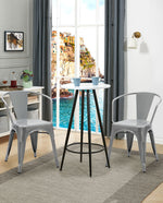 18" Charlotte Stackable Steel Dining Chairs Set of 4