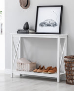 32" Holland X-Side Wood Console Table