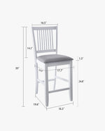 wood counter stools dimensions